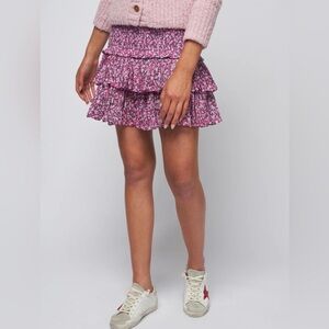 Isabel Marant Etiole Floral Tiered Mini Skirt